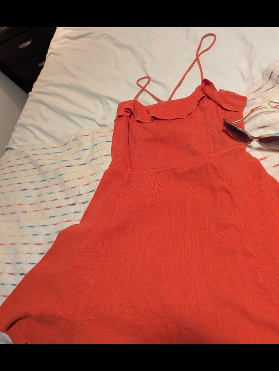 Free People Dresses & Skirts - MAKE OFFER!! Free People - More Than a Mini Dress, Coral, Lace Up Back, Size L